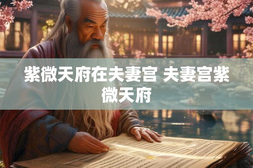 紫微天府在夫妻宫 夫妻宫紫微天府