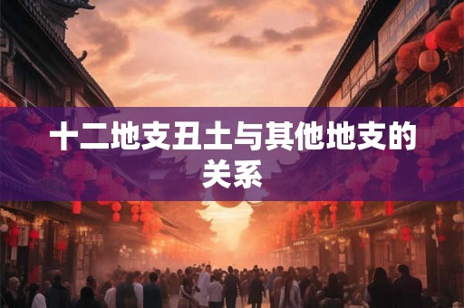 十二地支丑土与其他地支的关系