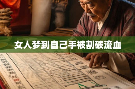 女人梦到自己手被割破流血 女人梦到自己手被割破流血