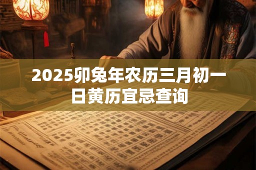 2025卯兔年农历三月初一日黄历宜忌查询 2025卯兔年农历三月初一日黄历宜忌查询