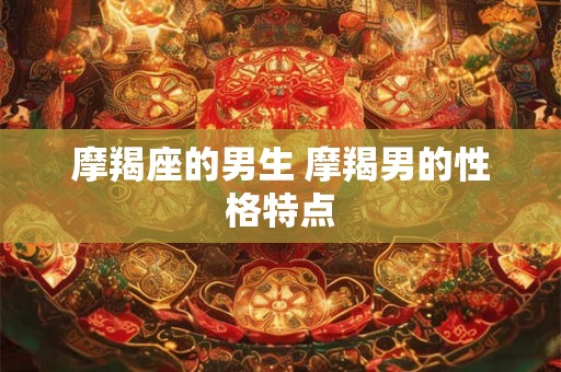 摩羯座的男生 摩羯男的性格特点 摩羯座的男生 摩羯男的性格特点