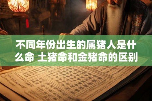 不同年份出生的属猪人是什么命 土猪命和金猪命的区别 不同年份出生的属猪人是什么命 土猪命和金猪命的区别
