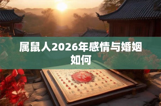属鼠人2026年感情与婚姻如何 属鼠人2026年感情与婚姻如何