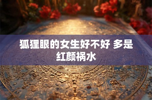 狐狸眼的女生好不好 多是红颜祸水