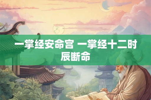 一掌经安命宫 一掌经十二时辰断命