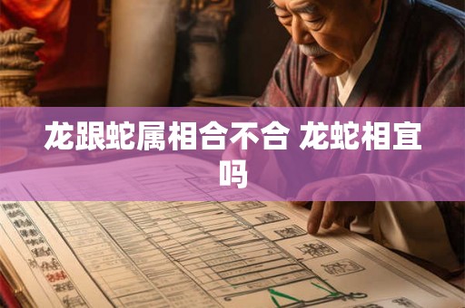 龙跟蛇属相合不合 龙蛇相宜吗 龙跟蛇属相合不合 龙蛇相宜吗
