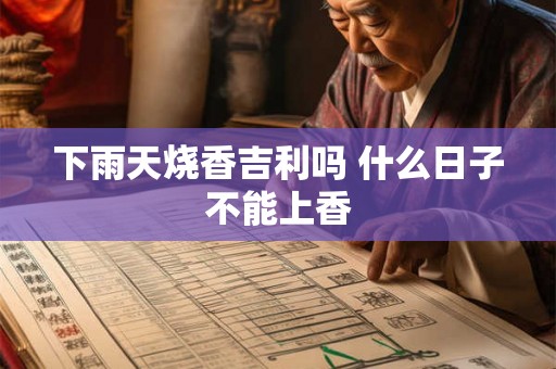 下雨天烧香吉利吗 什么日子不能上香 下雨天烧香吉利吗 什么日子不能上香