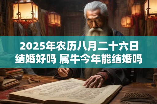 2025年农历八月二十六日结婚好吗 属牛今年能结婚吗 2025年农历八月二十六日结婚好吗 属牛今年能结婚吗