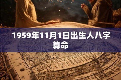 1959年11月1日出生人八字算命