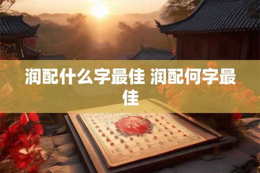 润配什么字最佳 润配何字最佳 润配什么字最佳 润配何字最佳