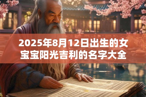 2025年8月12日出生的女宝宝阳光吉利的名字大全 2025年8月12日出生的女宝宝阳光吉利的名字大全