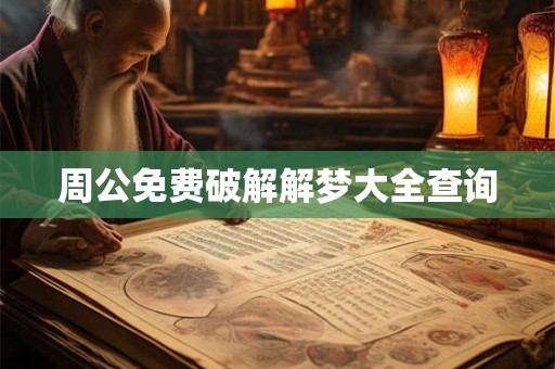 周公免费破解解梦大全查询 周公免费破解解梦大全查询