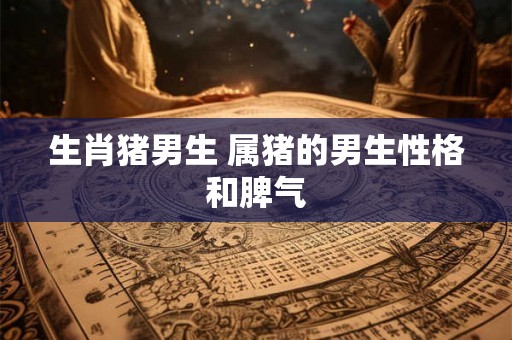 生肖猪男生 属猪的男生性格和脾气