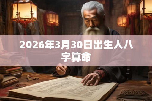 2026年3月30日出生人八字算命