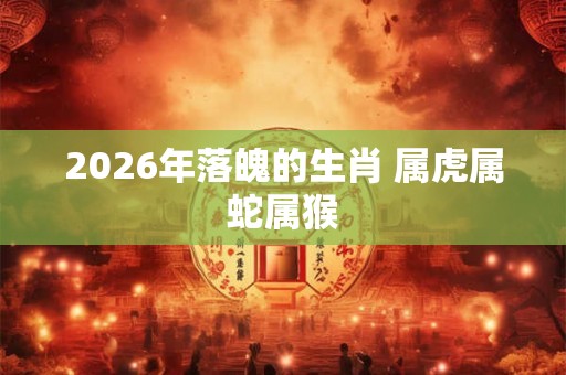 2026年落魄的生肖 属虎属蛇属猴