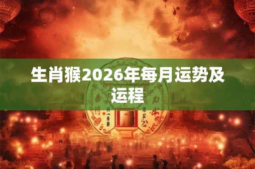 生肖猴2026年每月运势及运程 生肖猴2026年每月运势及运程