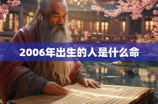 2006年出生的人是什么命 2006年出生的人是什么命