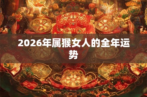 2026年属猴女人的全年运势 2026年属猴女人的全年运势