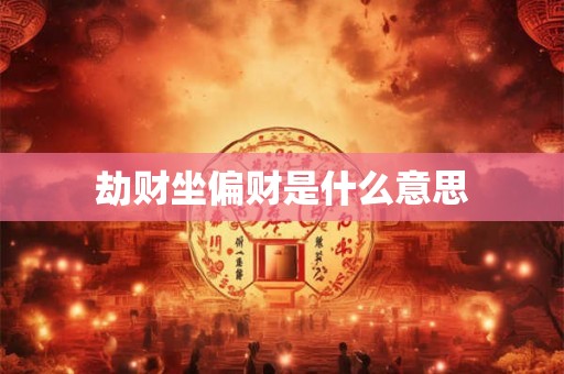 劫财坐偏财是什么意思 劫财坐偏财是什么意思