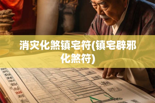 消灾化煞镇宅符(镇宅辟邪化煞符) 消灾化煞镇宅符(镇宅辟邪化煞符)