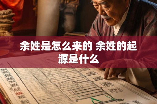 余姓是怎么来的 余姓的起源是什么 余姓是怎么来的 余姓的起源是什么