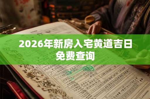 2026年新房入宅黄道吉日免费查询 2026年新房入宅黄道吉日免费查询