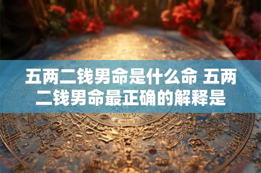 五两二钱男命是什么命 五两二钱男命最正确的解释是 五两二钱男命是什么命 五两二钱男命最正确的解释是
