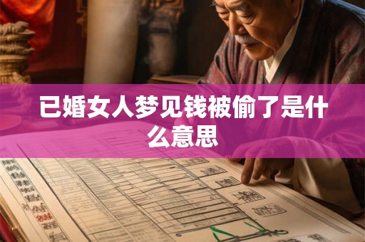 已婚女人梦见钱被偷了是什么意思 已婚女人梦见钱被偷了是什么意思