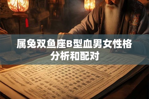 属兔双鱼座B型血男女性格分析和配对 属兔双鱼座B型血男女性格分析和配对