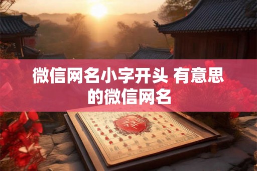 微信网名小字开头 有意思的微信网名 微信网名小字开头 有意思的微信网名