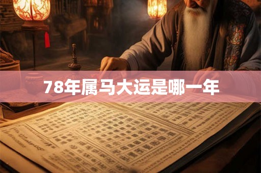78年属马大运是哪一年 78年属马大运是哪一年