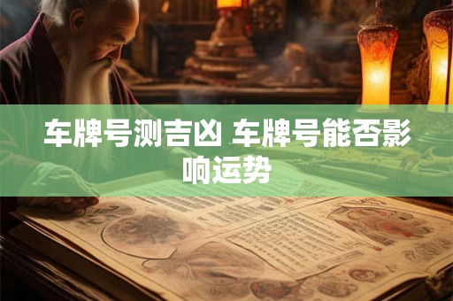 车牌号测吉凶 车牌号能否影响运势