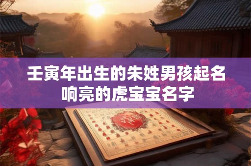 壬寅年出生的朱姓男孩起名 响亮的虎宝宝名字 壬寅年出生的朱姓男孩起名 响亮的虎宝宝名字