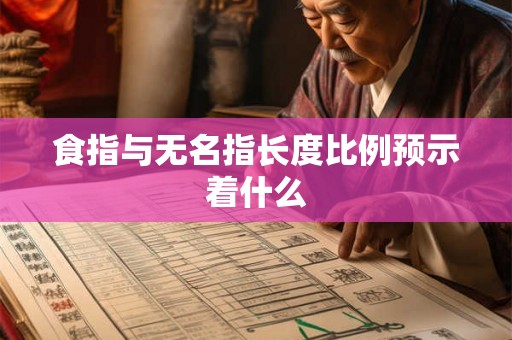 食指与无名指长度比例预示着什么