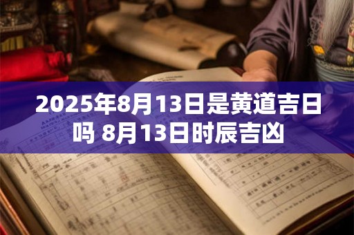 2025年8月13日是黄道吉日吗 8月13日时辰吉凶