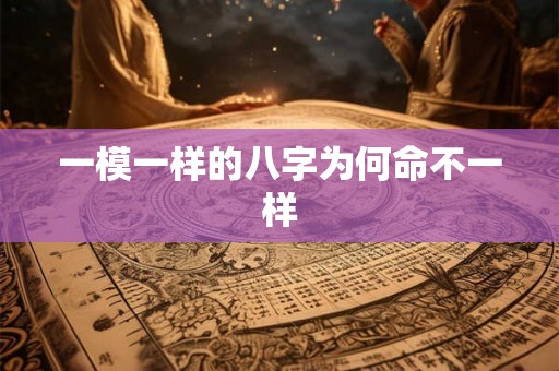 一模一样的八字为何命不一样 一模一样的八字为何命不一样
