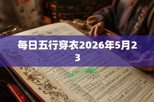 每日五行穿衣2026年5月23 每日五行穿衣2026年5月23