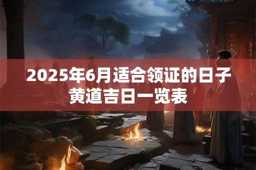 2025年6月适合领证的日子黄道吉日一览表 2025年6月适合领证的日子黄道吉日一览表