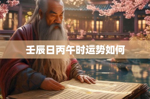 壬辰日丙午时运势如何 壬辰日丙午时运势如何