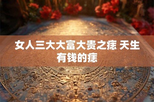 女人三大大富大贵之痣 天生有钱的痣 女人三大大富大贵之痣 天生有钱的痣