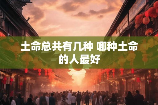 土命总共有几种 哪种土命的人最好 土命总共有几种 哪种土命的人最好