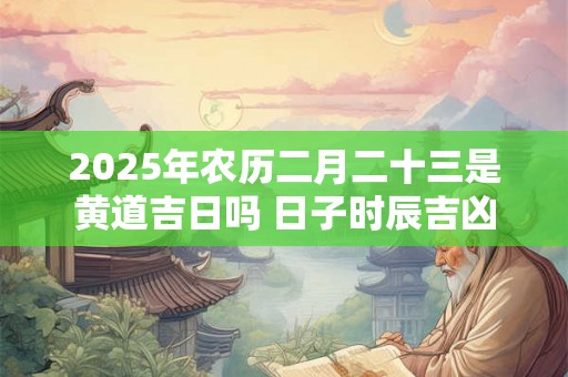 2025年农历二月二十三是黄道吉日吗 日子时辰吉凶 2025年农历二月二十三是黄道吉日吗 日子时辰吉凶