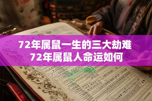 72年属鼠一生的三大劫难 72年属鼠人命运如何 72年属鼠一生的三大劫难 72年属鼠人命运如何