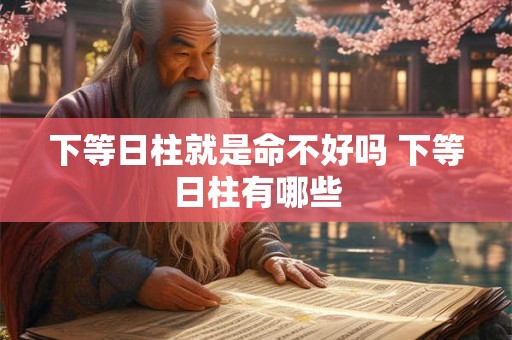 下等日柱就是命不好吗 下等日柱有哪些