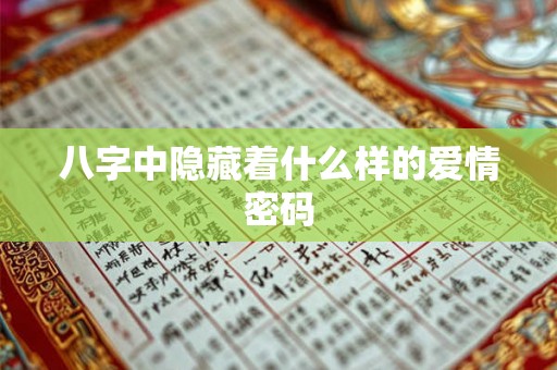 八字中隐藏着什么样的爱情密码 八字中隐藏着什么样的爱情密码