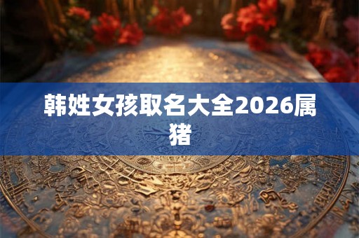 韩姓女孩取名大全2026属猪 韩姓女孩取名大全2026属猪