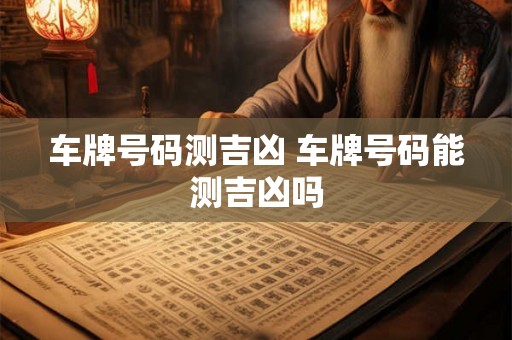 车牌号码测吉凶 车牌号码能测吉凶吗 车牌号码测吉凶 车牌号码能测吉凶吗