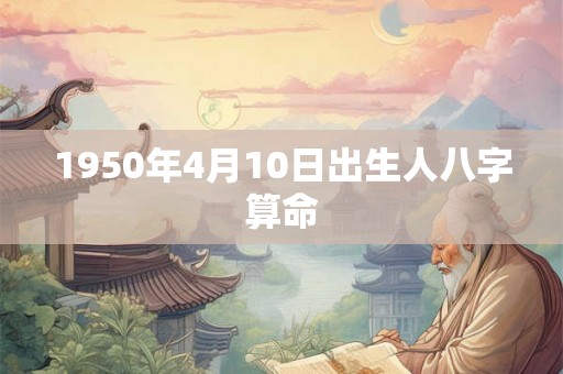 1950年4月10日出生人八字算命 1950年4月10日出生人八字算命