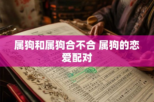 属狗和属狗合不合 属狗的恋爱配对 属狗和属狗合不合 属狗的恋爱配对