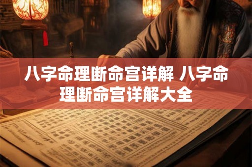 八字命理断命宫详解 八字命理断命宫详解大全